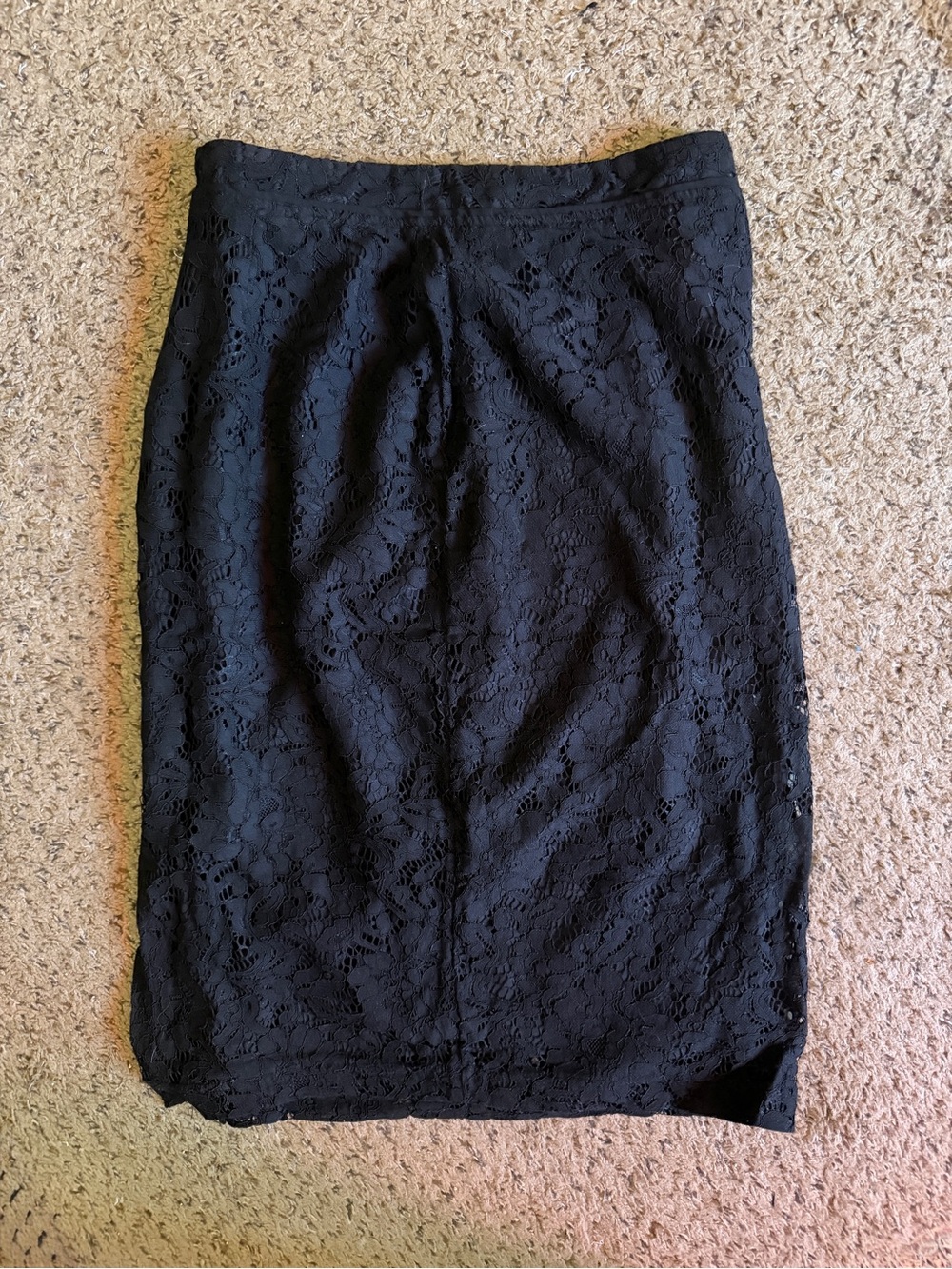 Who What Wear Black Lace midi skirt with floral pattern
